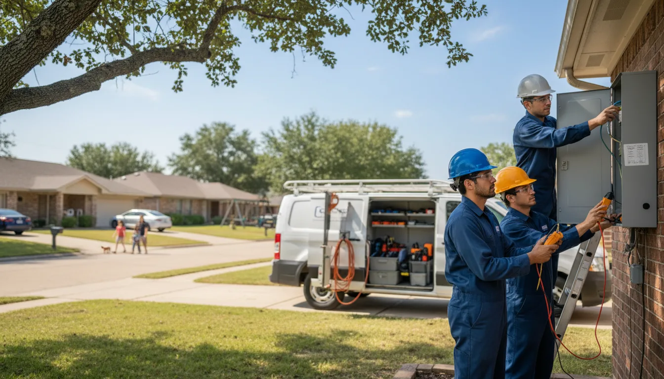 Certified electrician providing emergency electrical services in Boles, AR